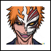 How to Draw Ichigo Kurosaki, Mask, Bleach Manga