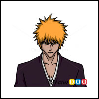 How to Draw Ichigo Kurosaki, Face, Bleach Manga