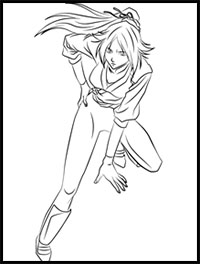 How to Draw Yoruichi Shihouin from Bleach