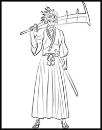 How to Draw Renji Abarai from Bleach