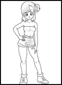 How to Draw Bulma from Dragon Ball Z