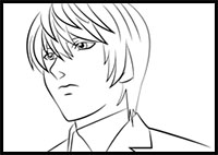How to Draw Light Yagami from Death Note