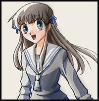 How to Draw Tohru Honda from Fruits Basket