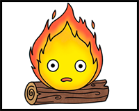 How to Draw Calcifer | Howl's Moving Castle | Studio Ghibli