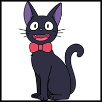 Complete Jiji Cat drawing