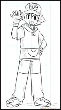 How to Draw Ash Ketchum