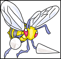 How to Draw Beedril from Pokemon : Step by Step Drawing Lesson