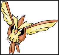 How to Draw Pidgey from Pokemon for Kids : Step by Step Drawing Lesson