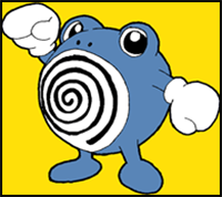 How to Draw Poliwhirl Pokemon Character with Easy Step by Step Drawing Lesson