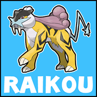 How to draw Raikou from Pokemon with easy step by step drawing tutorial
