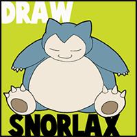How to Draw Snorlax from Pokemon with Easy Step by Step Drawing Lesson