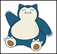 How to Draw Snorlax Sitting Pokemon