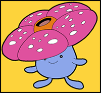 How to Draw Vileplume Pokemon Character with Step by Step Drawing Tutorial