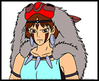 How to Draw San from Princess Mononoke