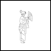 How to Draw Kagura from Inuyasha