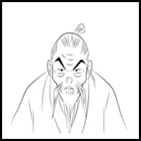 How to Draw Grandpa Higurashi from Inuyasha