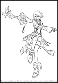 How to Draw Aqua from Kingdom Hearts