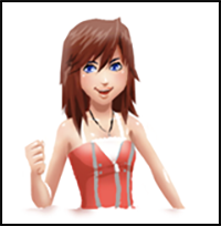 How to Draw Kingdom Hearts - Kairi