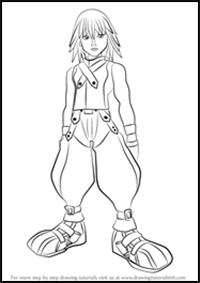 How to Draw Riku from Kingdom Hearts