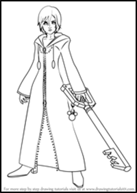 How to Draw Xion from Kingdom Hearts