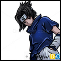 How to Draw Sasuke Uchiha, Face, Naruto