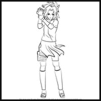 How to Draw Sakura Haruno from Naruto