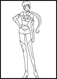 How to Draw Sailor Star Fighter from Sailor Moon