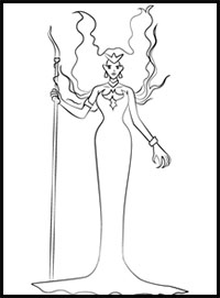 How to Draw Queen Beryl from Sailor Moon