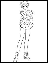 How to Draw Sailor Uranus from Sailor Moon