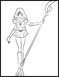 How to Draw Sailor Saturn from Sailor Moon