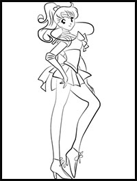 How to Draw Sailor Jupiter from Sailor Moon