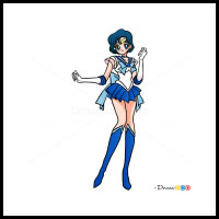How to Draw Sailor Mercury, Sailor Moon
