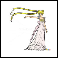 How to Draw Princesse Serenity, Sailor Moon