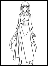 How to Draw Ayeka Masaki Jurai from Tenchi Muyo!