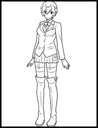 How to Draw Rui Aoi from Tenchi Muyo!