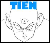 How to Draw Tien from Dragon Ball Z