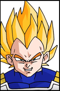 How to Draw SSJ Vegeta- Dragon Ball Z- Video Lesson - YouTube