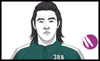 How to Draw Player 388 | Step by Step | Squid Game 2