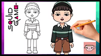 How to Draw Squid Game Boy Doll - Cheol-su | Easy Drawing Tutorial