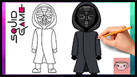 How to Draw the Front Man from Squid Game | Easy Drawing Tutorial