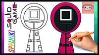 How to Draw Squid Game Guard in Sprunki Style | Easy Drawing Tutorial