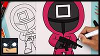 How to Draw Squid Game Square Guard