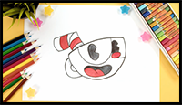 How to Draw Cuphead: Easy and Simple Tutorial for Kids