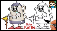How to Draw Elder Kettle Easy | The Cuphead Show