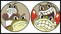Drawing Ribby and Croaks from Cuphead | Speed Drawing