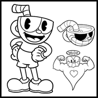 How to Draw Cuphead: 3 Drawing Tutorials in 1