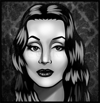 How to Draw Morticia Addams