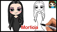 How to Draw Morticia Easy | Netflix Wednesday Addams