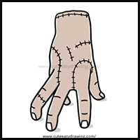How to Draw Thing (Hand) from the TV Series Wednesday