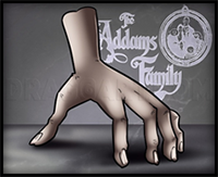 How to Draw Thing from Addams Family